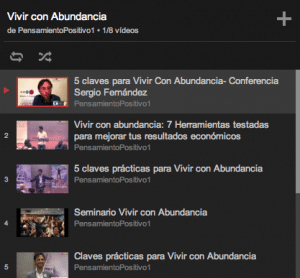 Lista vídeos Vivir con abundancia sergio fernández