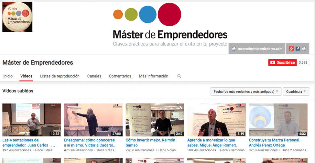 máster de emprendedores canal